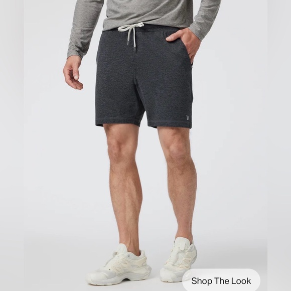 Vuori Other - Vuori Men's Ponto Performance Short 7” Charcoal Heather Drawstring